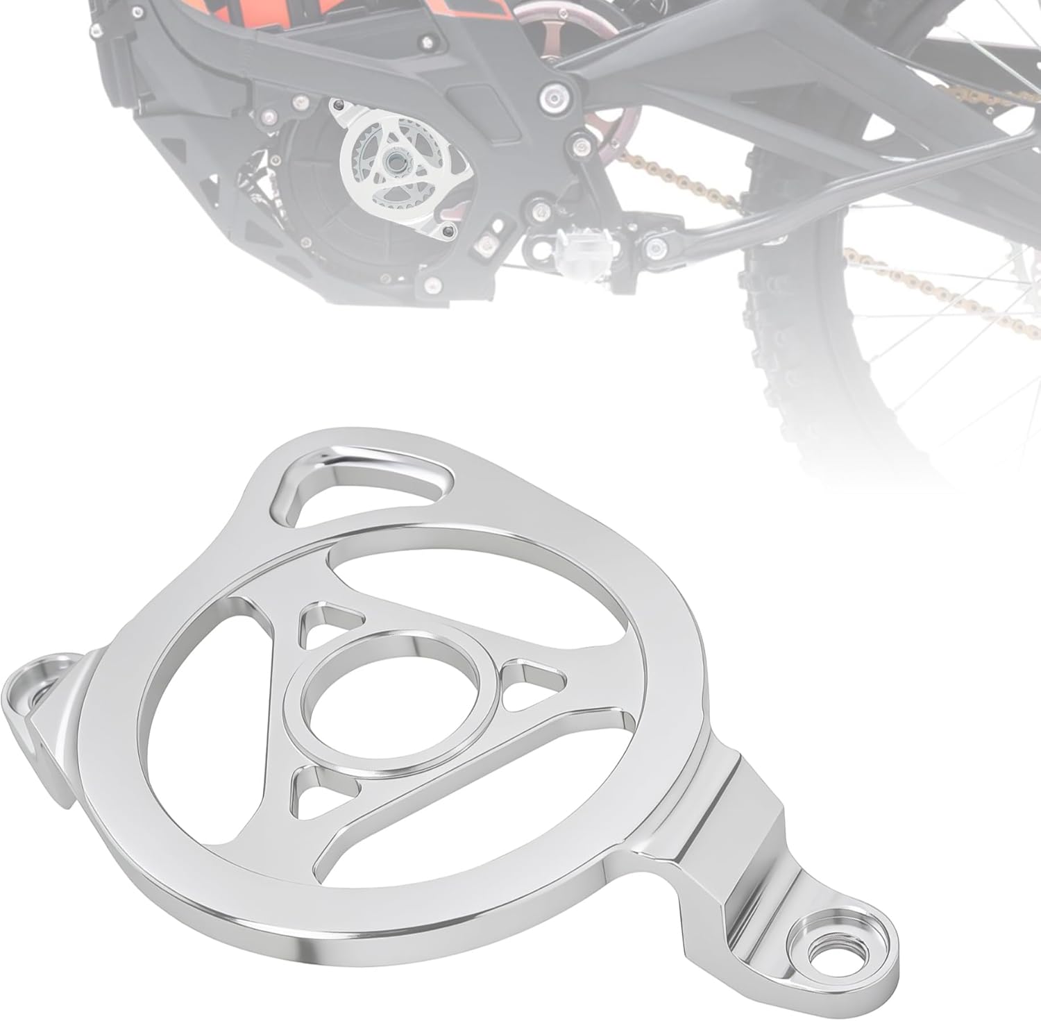 surron motor cover silver